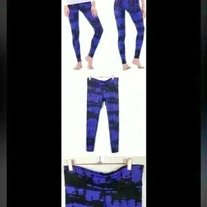 ALO Yoga Blue and Black Leggings